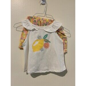 NWOT Little Lass Shirt & Shorts Outfit - Pink Lemons - 4T